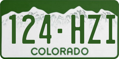 CO license plate 124HZI
