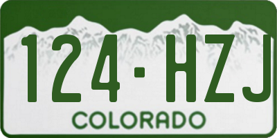 CO license plate 124HZJ