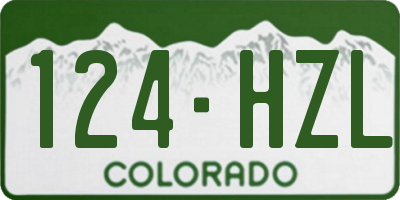 CO license plate 124HZL