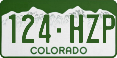 CO license plate 124HZP