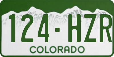 CO license plate 124HZR