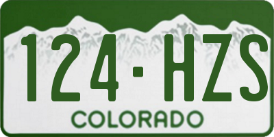 CO license plate 124HZS