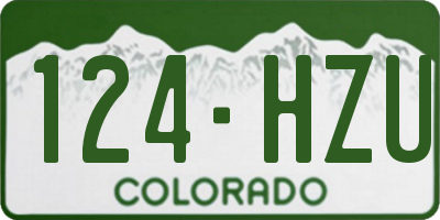 CO license plate 124HZU