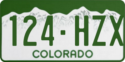 CO license plate 124HZX