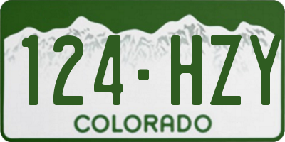 CO license plate 124HZY