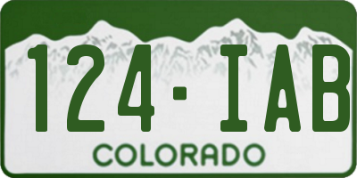 CO license plate 124IAB