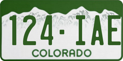CO license plate 124IAE