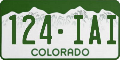 CO license plate 124IAI