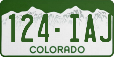 CO license plate 124IAJ