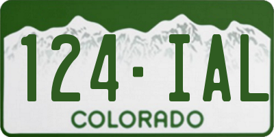 CO license plate 124IAL