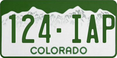 CO license plate 124IAP