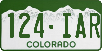 CO license plate 124IAR