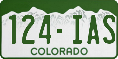CO license plate 124IAS