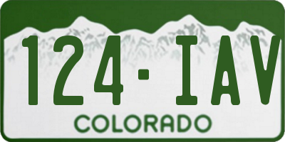 CO license plate 124IAV