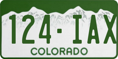 CO license plate 124IAX