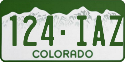 CO license plate 124IAZ