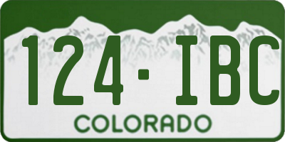 CO license plate 124IBC