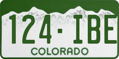 CO license plate 124IBE