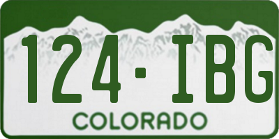 CO license plate 124IBG