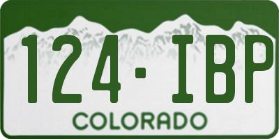 CO license plate 124IBP