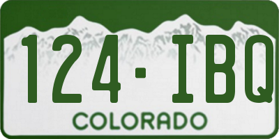 CO license plate 124IBQ