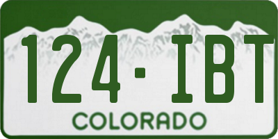 CO license plate 124IBT