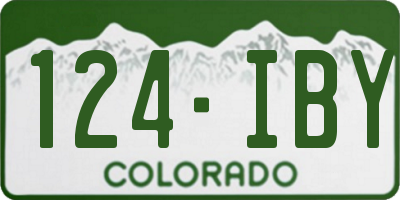 CO license plate 124IBY