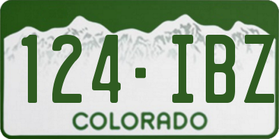 CO license plate 124IBZ
