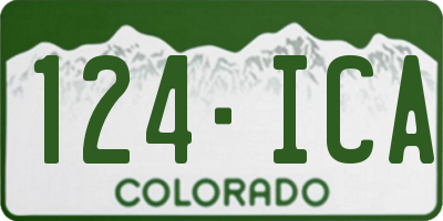 CO license plate 124ICA