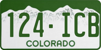 CO license plate 124ICB