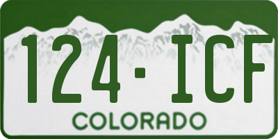 CO license plate 124ICF