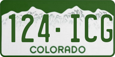 CO license plate 124ICG