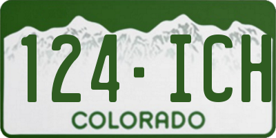 CO license plate 124ICH