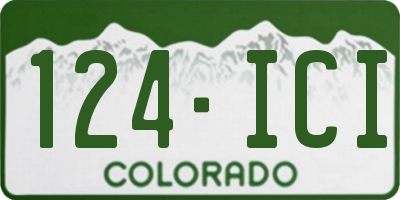 CO license plate 124ICI