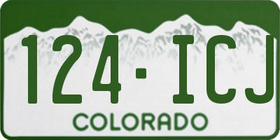 CO license plate 124ICJ