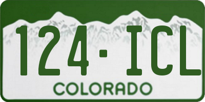 CO license plate 124ICL
