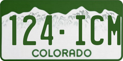 CO license plate 124ICM