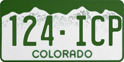 CO license plate 124ICP