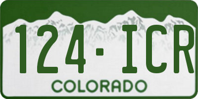 CO license plate 124ICR
