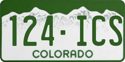 CO license plate 124ICS