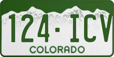 CO license plate 124ICV