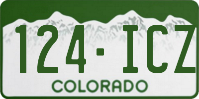 CO license plate 124ICZ