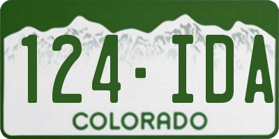 CO license plate 124IDA