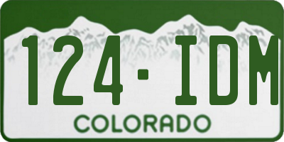 CO license plate 124IDM