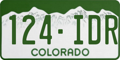 CO license plate 124IDR