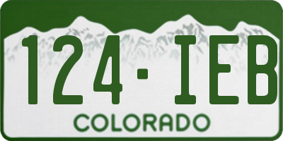 CO license plate 124IEB