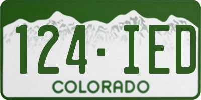 CO license plate 124IED