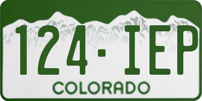 CO license plate 124IEP