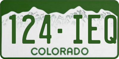 CO license plate 124IEQ