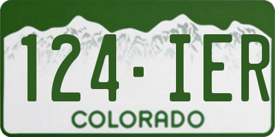 CO license plate 124IER